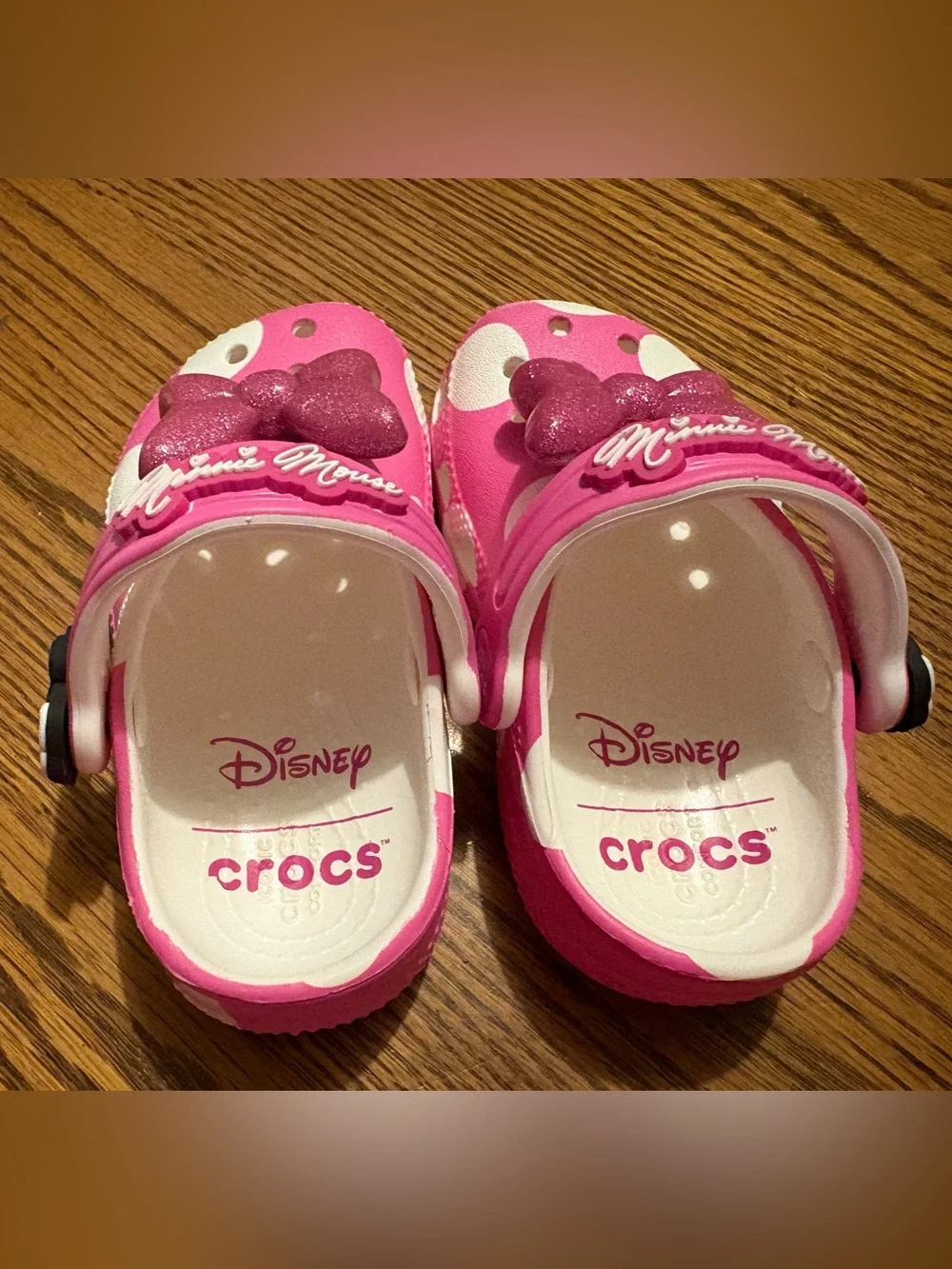 Toddler size 6 Crocs Minnie Mouse